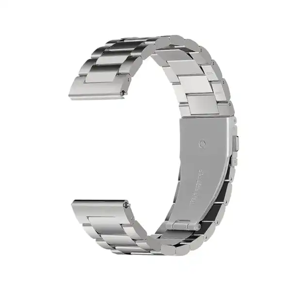 سوار معدني من الفولاذ المقاوم للصدأ لساعة سامسونج جالاكسي 46 ملم / هواوي GT2 / جير S3 / هونر ماجيك 2 / فوسيل - 22 ملم (لون فضي) - الصورة 2