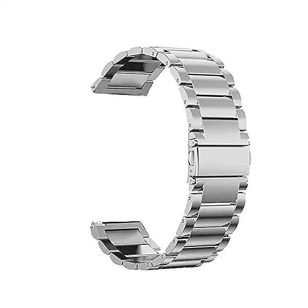 سوار ساعة بديل من الستانلس ستيل مقاس 22 ملم متوافق مع ساعة هواوي جي تي/جي تي 2/برو/ماجيك الذكية (أبيض) - الصورة 2