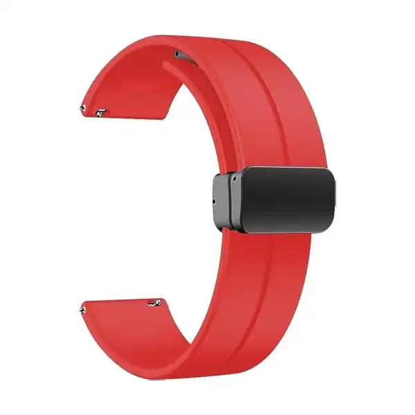 سوار ساعة سيليكون بابزيم مغناطيسي 22 ملم من Next store متوافق مع ساعة سامسونج جالاكسي 3 45 ملم/ جير S3/ هواوي GT3 46 ملم/ GT2E/ GT2 برو/ ماجيك 2 46 ملم/ امازفيت / GTR3 - الصورة 2