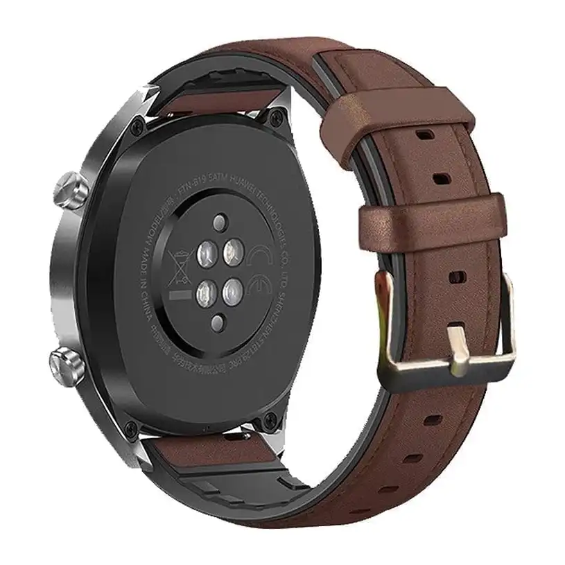 سوار ساعة من الجلد مع السيلكون 20 ملم متوافق مع ساعة امازفيت GTS من الجلد المرن للرجال والنساء . - الصورة 2