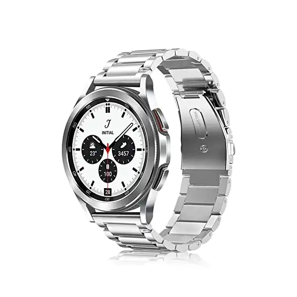 سوار بديل معدني ستانلس ستيل متوافق مع ساعة سامسونج جالاكسي 5 برو 45 ملم - - 4 40 44 - كلاسيك 42 46 - 20 من اي وينر للجنسين - الصورة 2