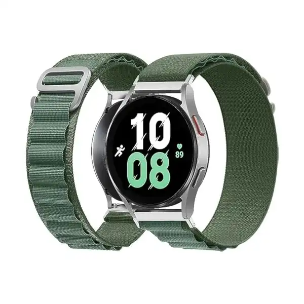 سوار ساعة نايلون بديل بتصميم قوي ومتين مقاس 22 ملم متوافق مع ساعة سامسونج جالاكسي 3 (45 ملم) وجير S3 فرونتير وهواوي GT2 GT3 برو للنساء والرجال من نكست ستور - الصورة 2