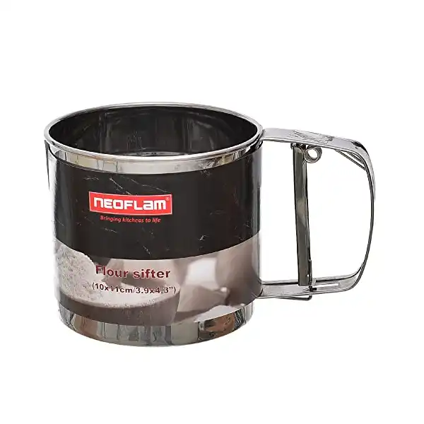 منخل ستانلس ستيل عالي الجودة بمقبض من نيوفلام، متعدد الألوان - الصورة 2