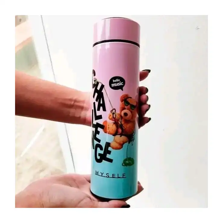 كوب حراري بتصميم بشكل دب تيدي - 500 مل من قطعتين - الصورة 2