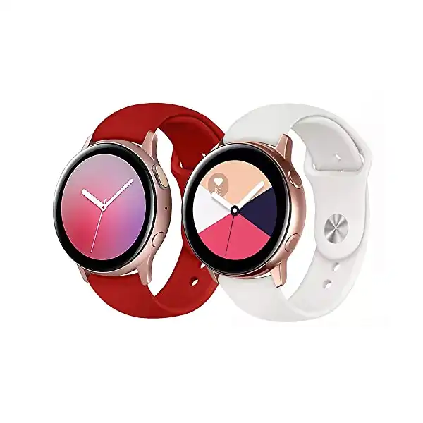 سوار ساعة سامسونج جالاكسي اكتيف 2 مقاس 40 ملم/ 44 ملم من مارجون، سوار ساعة سامسونج جالاكسي 42 ملم وساعة جالاكسي 3 41 ملم و20 ملم، سوار بديل من السيليكون - الصورة 2