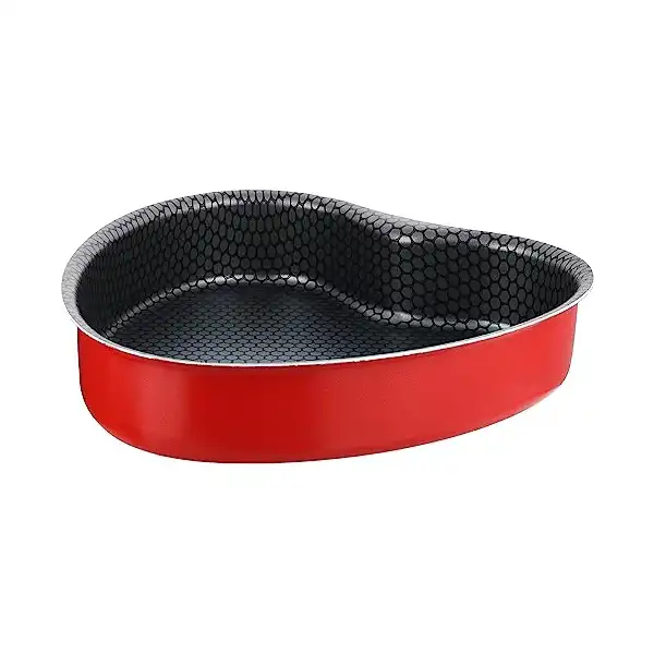 قالب كيك تفلون على شكل قلب من تروفال، أحمر - الصورة 2