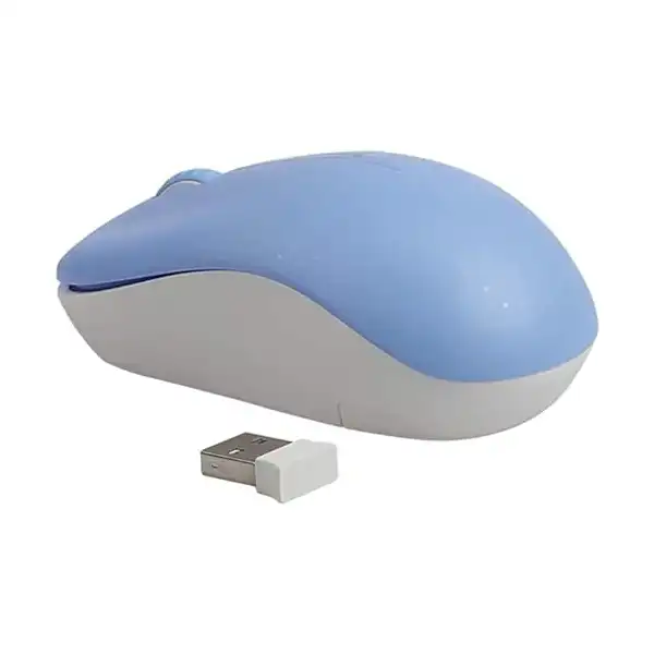 ماوس لاسلكي R545 بمنفذ USB مع إضاءة ليد وتحكم في نقطة لكل بوصة للكمبيوتر واللاب توب من ميشن - أزرق فاتح - الصورة 2