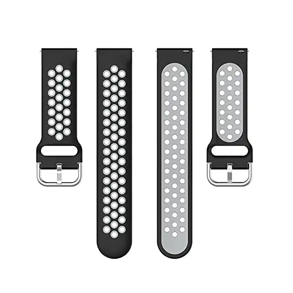 سوار سيليكون بديل 22 ملم متوافق مع ساعة سامسونج جالاكسي 4 44 من ديسكول وساعة كلاسيك 46 ستانلس ستيل كوارتز أخضر للبالغين الجنسين - الصورة 2