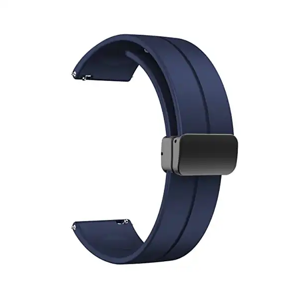 سوار ساعة مغناطيسي قابل للطي سريع التحرير متوافق مع سامسونج جالاكسي 46 ملم وساعة 3 45 رياضي من السيليكون الناعم للنساء والرجال سمارتفين 22 - الصورة 2