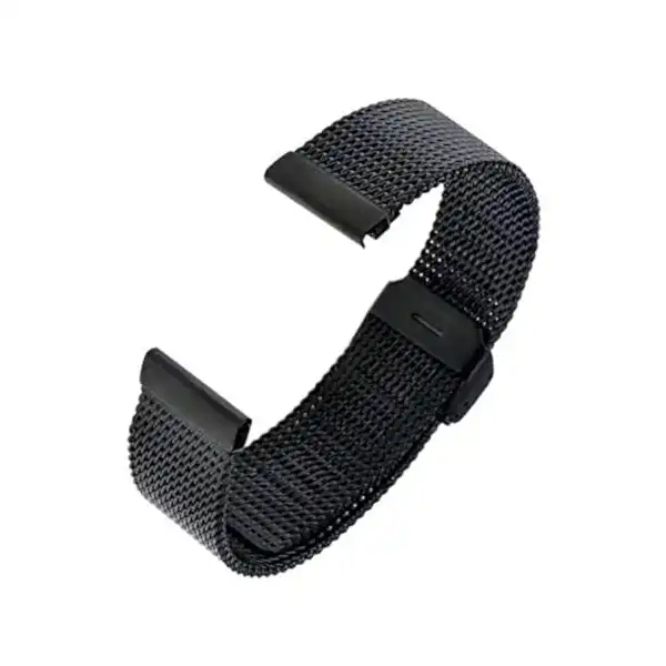 سوار ساعة ستانلس ستيل على شكل حلقة ميلانو بمشبك سهل الفك لساعات سامسونج جيا مقاس 20 مم، للرجال - الصورة 2