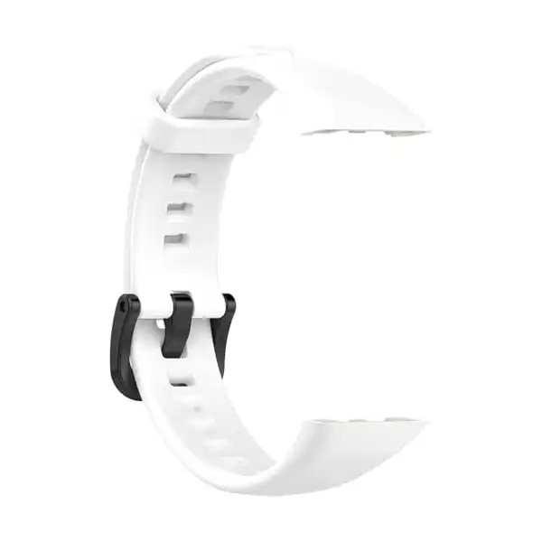 سوار ساعه رياضي بديل من السيليكون الناعم والمتين والمقاوم للماء متوافق مع ساعة هواوي باند 6 - ابيض للجنسين - أطفال - الصورة 2