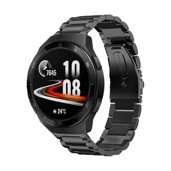 سوار بديل معدني من الفولاذ المقاوم للصدأ سريع الفك لساعة هواوي GT2e الذكية من بلوشو (أسود) - الصورة 2