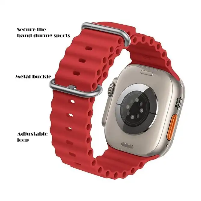 سوار معصم رياضي بديل من السيليكون الناعم المقاوم للماء متوافق مع ساعة أبل ألترا مقاس 49 ملم و45 ملم و44 ملم من سبارك أكسيسوريز - الصورة 3