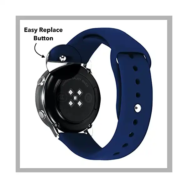 سوار ساعة بلونين من السيليكون من يودي مقاس 22 ملم لساعة ريلمي 2 برو، سوار ساعة من السيليكون بلون رمادي وأسود، الساعة غير متضمنة - الصورة 3