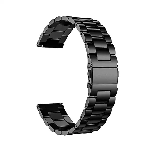 سوار ساعة متوافق مع جالكسي 4 44 40 ملم كلاسيك 46 42 بديل من الفولاذ المقاوم للصدأ 20 لساعة سامسونج جالاكسي 3 41 ملم-اكتيف 2-1-جير S2 جيه ان سي في اكس لون أسود للبالغين الجنسين - الصورة 3