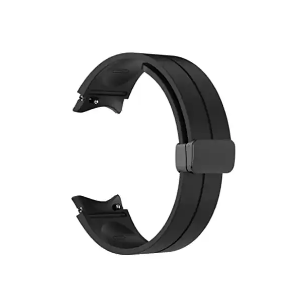 سوار سيليكون بديل متوافق مع ساعة سامسونج جالاكسي واتش 5 برو 45 ملم|جالاكسي 44/40 4 خاص تصميم بدون فجوات من دادو أسود - الصورة 3