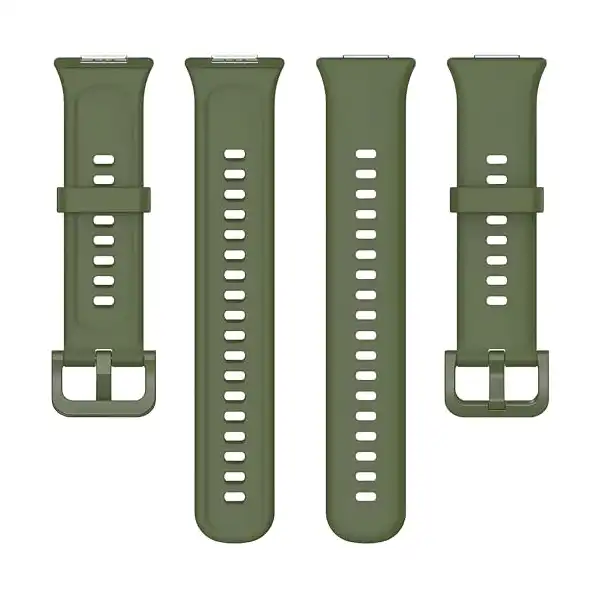 سوار سيليكون رياضي بديل متوافق مع ساعة هواوي فيت 2 من نكست ستور، سوار مقاوم للماء وجيد التهوية للرجال والنساء (زيتوني) - الصورة 3