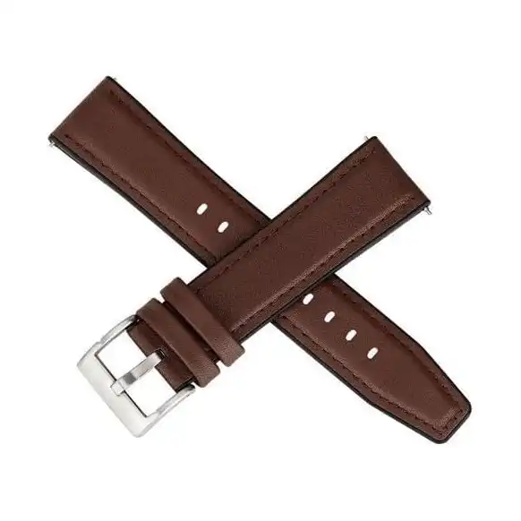 سوار ساعة من الجلد مع السيلكون 20 ملم متوافق مع ساعة امازفيت GTS من الجلد المرن للرجال والنساء . - الصورة 3