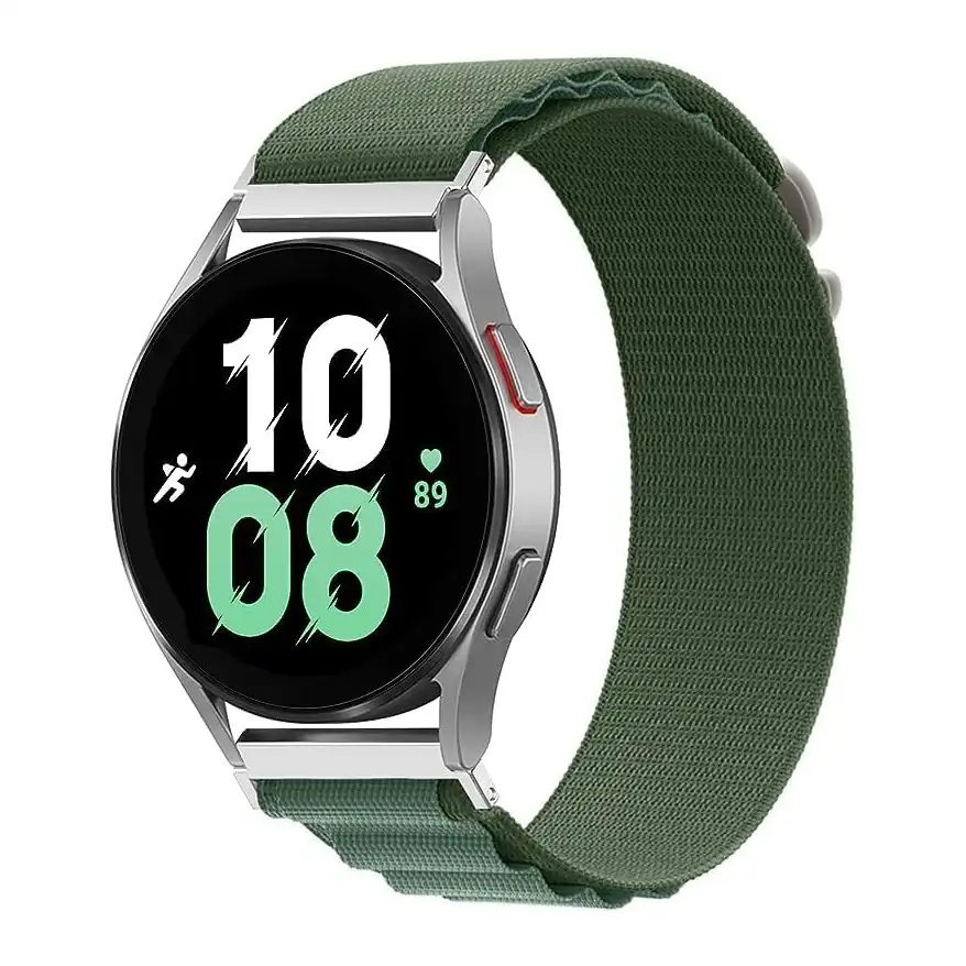 سوار ساعة نايلون بديل بتصميم قوي ومتين مقاس 22 ملم متوافق مع ساعة سامسونج جالاكسي 3 (45 ملم) وجير S3 فرونتير وهواوي GT2 GT3 برو للنساء والرجال من نكست ستور - الصورة 3