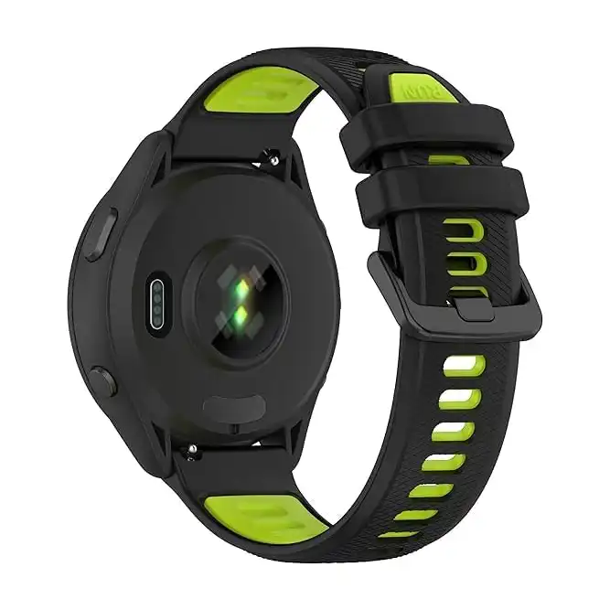 سوار رياضي سيليكون 20 ملم متوافق مع ساعة جالاكسي 4 40 42 46 وجالاكسي اكتيف 2 44 وجير s2 واميزفيت جي تي اس ووتش 3 41 ام من Next store اسود واخضر للبالغين الجنسين - الصورة 3