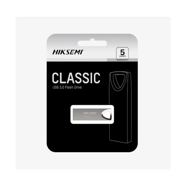 فلاش ميموري معدني كلاسيك بسعة 32 جيجابايت من هيكسيمي، USB 3.0، فضي، HS-USB-M200 32G U3 - الصورة 3