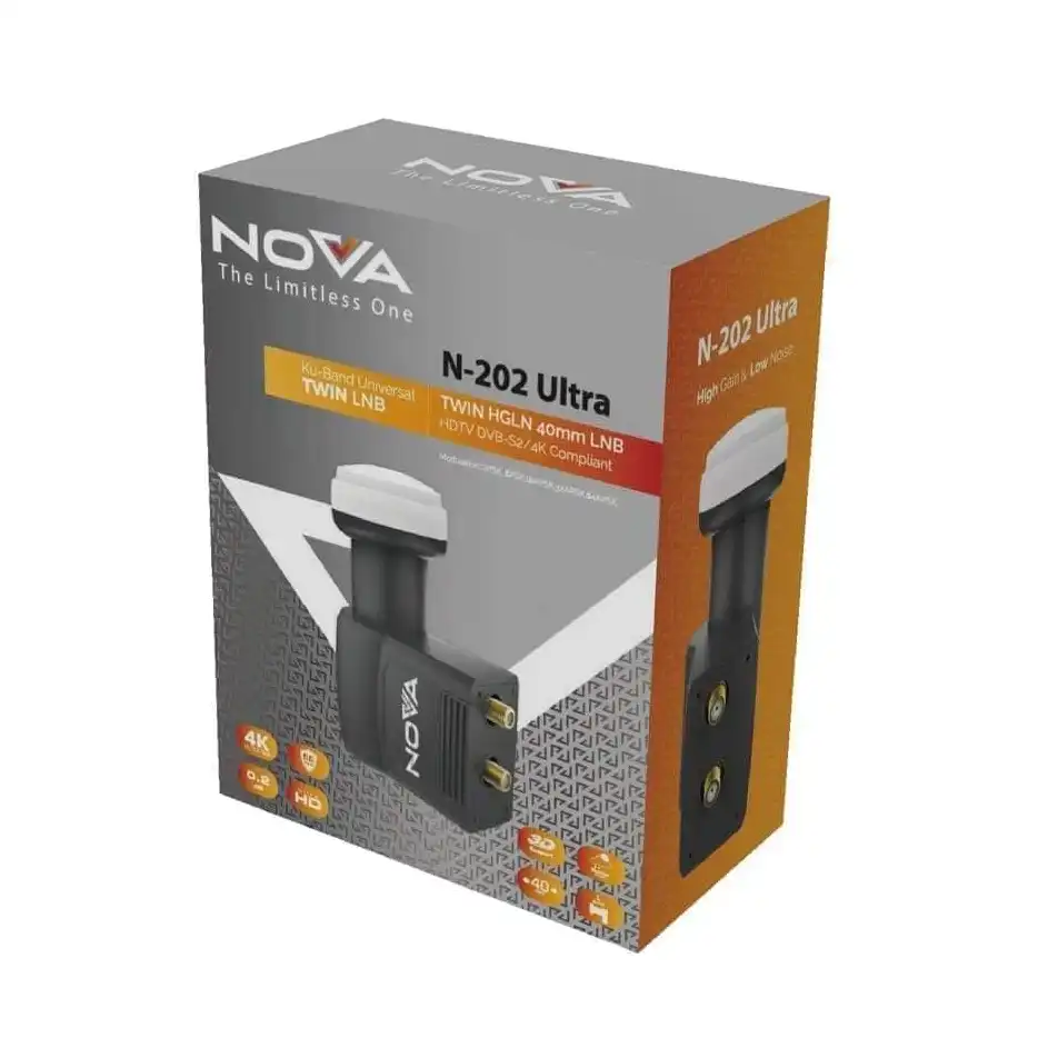جهاز استقبال إشارة ال ان بي طراز N-202Ultra عالمي بمخرجين ومزود بنطاق كيه يو ومحول الإشارات منخفضة الضوضاء من نوفا - الصورة 3