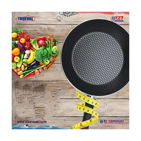 طقم طاسات قلي من تروفال 4 قطع بحجم: 16-18-22-28 أحمر ألومنيوم - الصورة 3