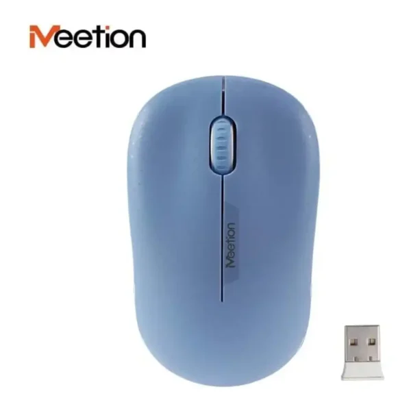 ⁦ماوس لاسلكي R545 بمنفذ USB مع إضاءة ليد وتحكم في نقطة لكل بوصة للكمبيوتر واللاب توب من ميشن - أزرق فاتح⁩ - الصورة ⁦3⁩
