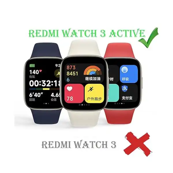 سوار بديل من السيليكون لساعة ريدمي 3 اكتيف، أساور معصم رياضية، سوار ساعة لساعة شاومي ريدمي 3 اكتيف - الصورة 3