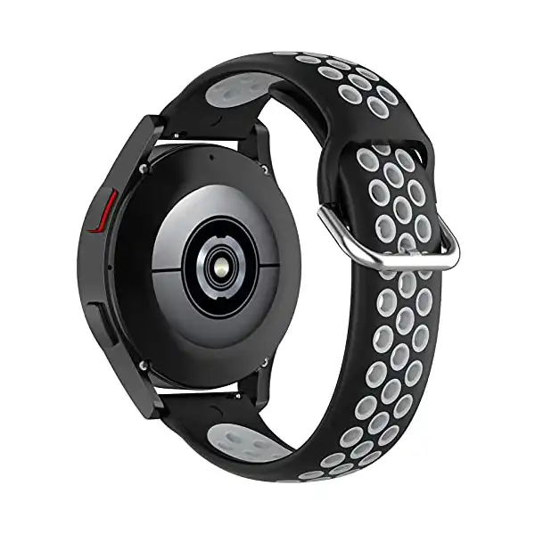 سوار سيليكون بديل 22 ملم متوافق مع ساعة سامسونج جالاكسي 4 44 من ديسكول وساعة كلاسيك 46 ستانلس ستيل كوارتز أخضر للبالغين الجنسين - الصورة 3