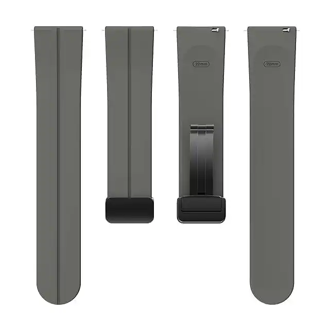 سوار بديل من السيليكون لساعة شاومي S1، ولساعة هواوي GT 2e/2/3، 46 ملم/42 ملم/3 برو 46 ملم، رانر، رمادي - الصورة 3