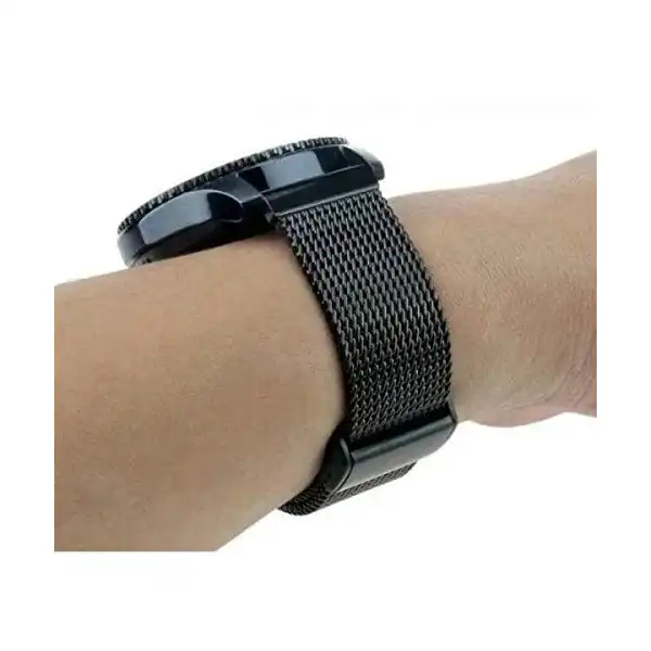 سوار ساعة ستانلس ستيل على شكل حلقة ميلانو بمشبك سهل الفك لساعات سامسونج جيا مقاس 20 مم، للرجال - الصورة 3