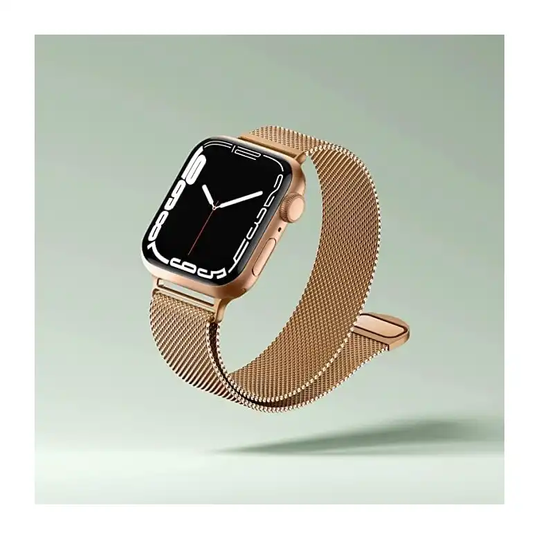 سوار معدني من الستانلس ستيل لساعة ابل اي ووتش 38 ملم 40 ملم 41 ملم اس اي/7/6/5/4/3/2/1 من موبايليك، بني - الصورة 3