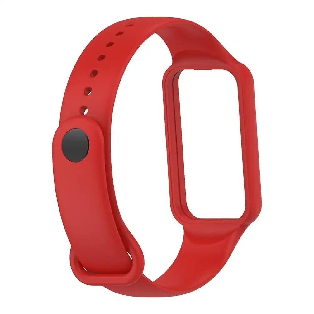 سوار رياضي بديل من السيليكون الناعم متوافق مع ساعة اللياقة البدنية امازفيت باند 7 من نكست ستور، لون أحمر - الصورة 4