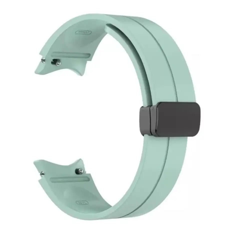 سوار سيليكون من نكست ستور متوافق مع ساعة سامسونج جالاكسي ووتش 5 برو 45 ملم | جالاكسي ووتش 5 44 ملم | جالاكسي ووتش 4، تصميم بدون فجوات للجنسين - للبالغين (أخضر فاتح) - الصورة 4