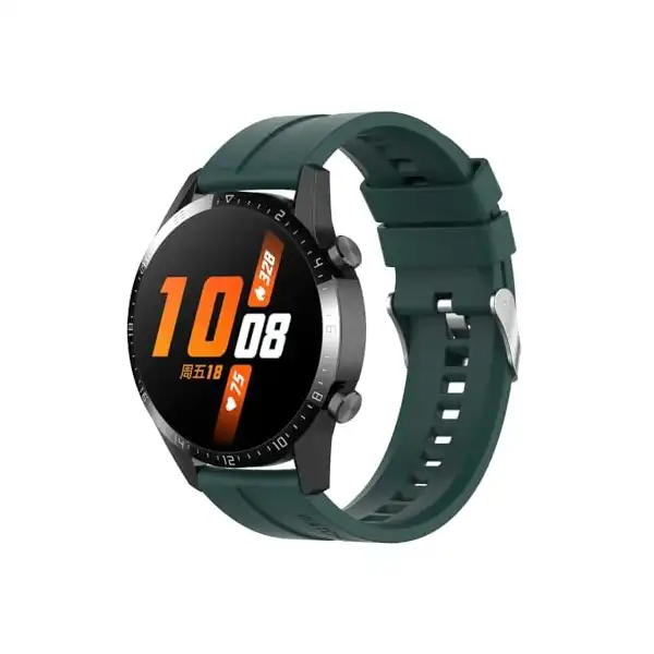 سوار سيليكون 20 ملم متوافق مع ساعة سامسونج جير سبورت/ ووتش 4/5/5 برو/S2 كلاسيك/اكتيف 2 40/44 ملم/ جي تي اس 4/4 ميني/بيب 3/برو/جي ميني/جي 2e/ من Next store اخضر غامق، للكبار الجنسين - الصورة 4