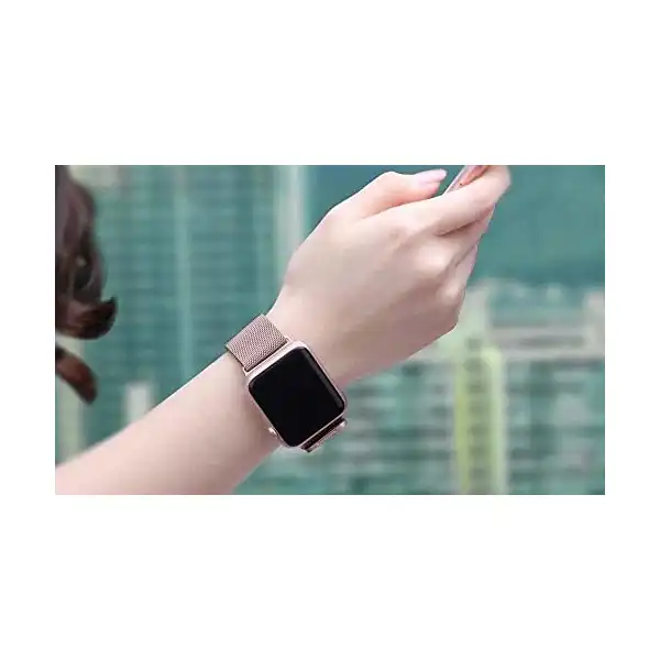 سوار ساعة معدني بديل من تيك ام دي، مصنوع من الفولاذ المقاوم للصدأ، متوافق مع ساعة آبل مقاس 38 ملم، و40 ملم، و41 ملم، وسلسلة آي ووتش 7، 6، 5، 4، 3، 2، 1 SE - الصورة 4