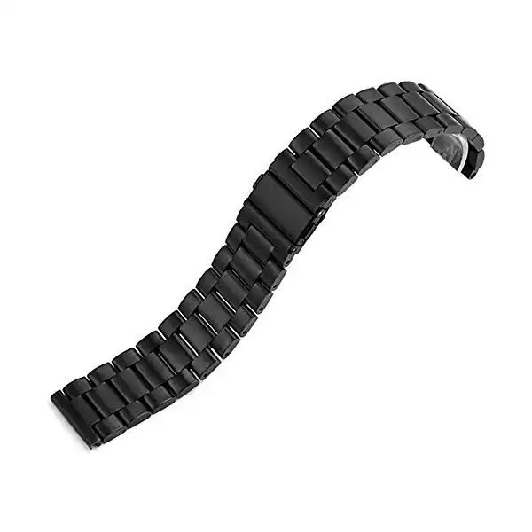 سوار أكسسوري معدني سريع الفك من الفولاذ المقاوم للصدأ متوافق مع ساعة سامسونج جالاكسي 3 مقاس 41 ملم ايه دبليو اتش أسود للجنسين - للبالغين - الصورة 4