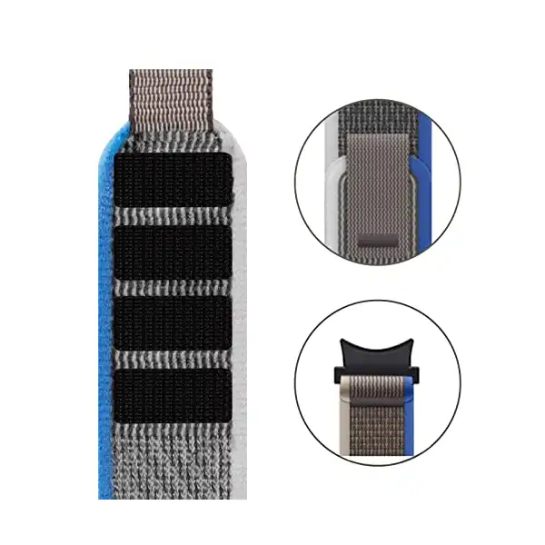 سوار ساعة نايلون من نسيج محبوك بشكل حلقة متوافق مع سامسونج 5 برو 45 ملم/ساعة جالاكسي 40 ملم 44 ملم/جالاكسي 4 ملم/ووتش كلاسيك 42 46 للرجال والنساء, one size, أحمر - الصورة 4