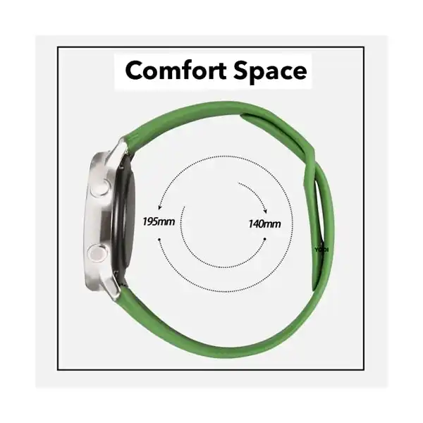 سوار ساعة بلونين من السيليكون من يودي مقاس 22 ملم لساعة ريلمي 2 برو، سوار ساعة من السيليكون بلون رمادي وأسود، الساعة غير متضمنة - الصورة 4