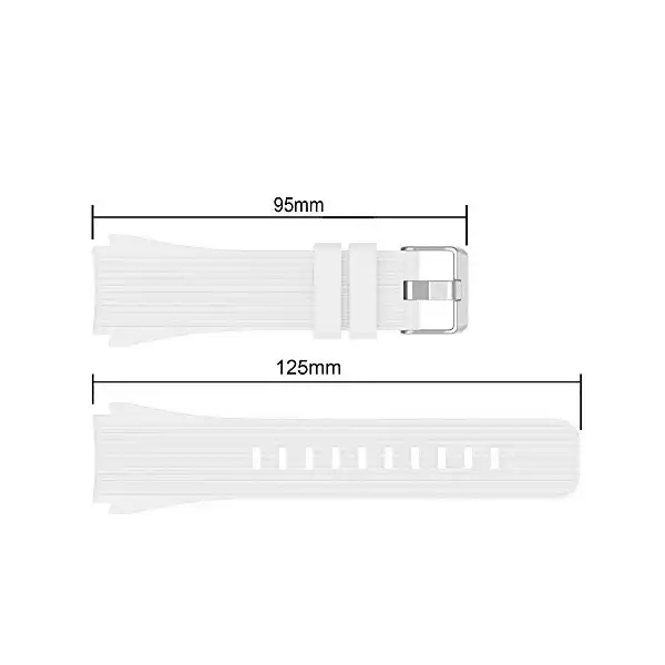 سوار ساعة بديل من ايمتيل متوافق مع سامسونج جالاكسي 46 ملم السيليكون الناعم مقاس 22 لساعة SM-R800 - R805 هواوي ووتش 3 - برو سيليكون أبيض للكبار الجنسين - الصورة 4