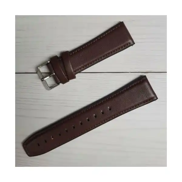 سوار ساعة مصنوع من الجلد الناعم والسيليكون مقاس 20 ملم متوافق مع امازفيت بيب يو برو للرجال والنساء لون بني غامق - الصورة 4