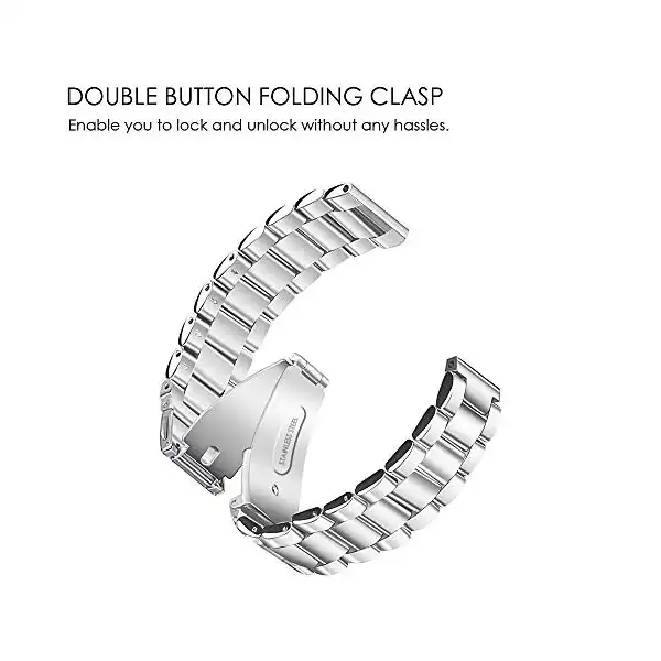 سوار بديل معدني ستانلس ستيل متوافق مع ساعة سامسونج جالاكسي 5 برو 45 ملم - - 4 40 44 - كلاسيك 42 46 - 20 من اي وينر للجنسين - الصورة 4