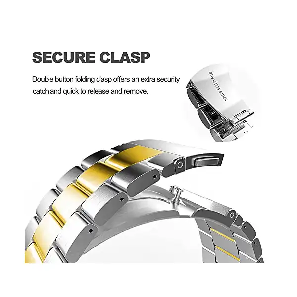 سوار ستانلس ستيل بديل متوافق مع ساعة اي ووتش 38 ملم، و42 و40 و44 و41 و45 سادة لساعة ابل اصدار 3-4-5-6- اس اي-7 للجنسين من ديليلي, 42mm-44mm-45mm ^ - الصورة 4