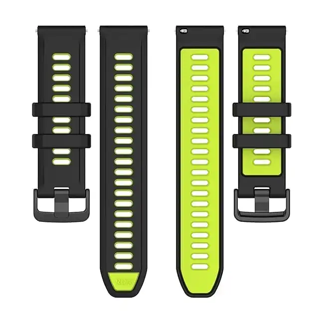 سوار رياضي سيليكون 20 ملم متوافق مع ساعة جالاكسي 4 40 42 46 وجالاكسي اكتيف 2 44 وجير s2 واميزفيت جي تي اس ووتش 3 41 ام من Next store اسود واخضر للبالغين الجنسين - الصورة 4