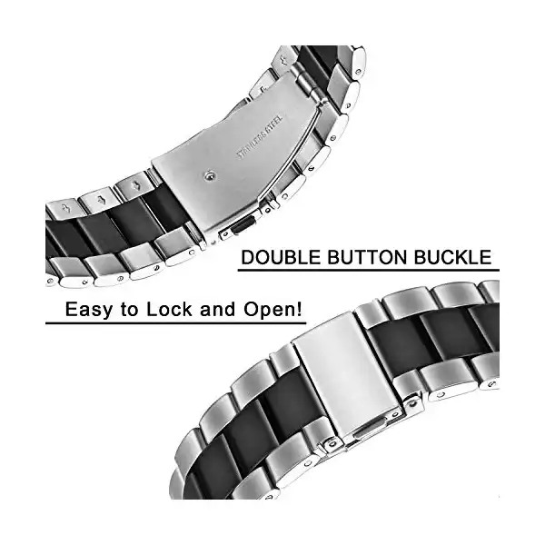 سوار بديل معدني من الستانلس ستيل سريع الفك متوافق مع ساعة هواوي جي تي 4 مقاس 46 ملم متوافق مع ساعة هواوي جي تي 4 46 ملم - الصورة 4