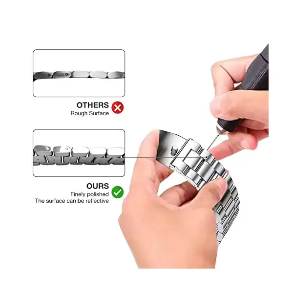 سوار لساعة هواوي GT2 مقاس 46 ملم GT3 متوافق مع ساعة برو ستانلس ستيل فضي من واي اتش سي للرجال - الصورة 4