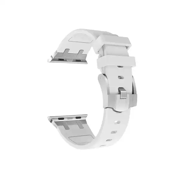 متوافق مع سوار ساعة T800 الترا للرجال والنساء سيليكون ناعم بتصميم جديد لسلسلة ساعات T800 - ابيض - الصورة 4
