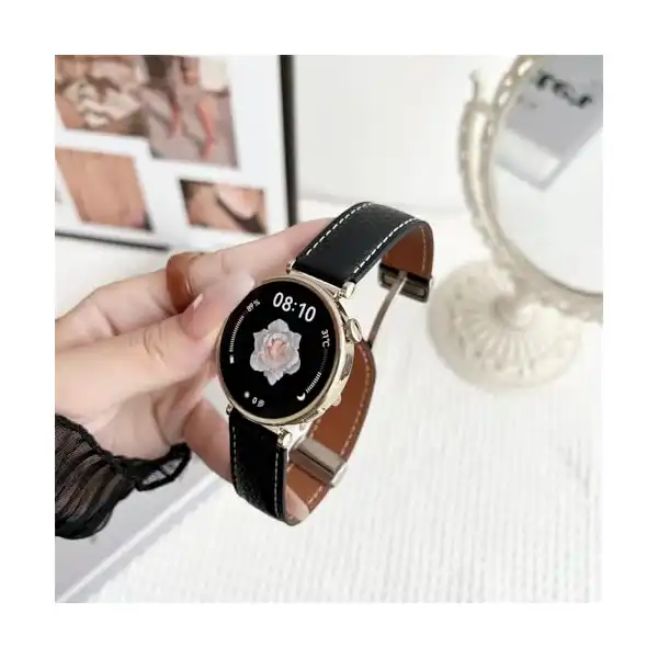 سوار جلد بمشبك مغناطيسي قابل للطي متوافق مع هواوي GT2 | GT2 برو | GT3 | GT3 | GT رانر سامسونج ووتش 3 45 ملم | جالاكسي جير S3 46 واميزفيت GTR2 | GTR3 | GTR4-من Next store - الصورة 4