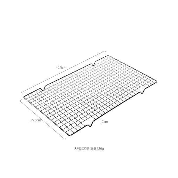 رف لتبريد الطعام مقاوم للالتصاق - مجموعة بمقاس مثالي 40 سم × 25 ملم لتوزيع الحرارة بشكل مثالي أثناء الخبز والتحميص - الصورة 4
